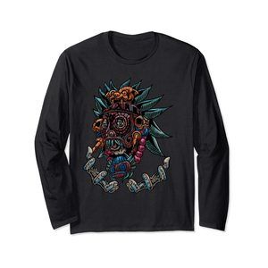 Aztec Warrior Cool Shaman Guardian Inca Maya Gift Idea Long Sleeve T-Shirt